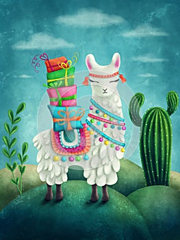 Cute llama