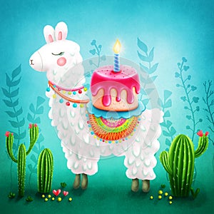 Cute llama photo