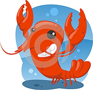 Cute lobster cartoon