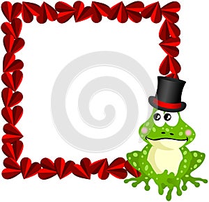 Cute love frog frame