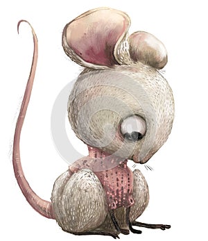 Cute lovely cartoon mouse