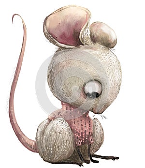 Cute lovely cartoon mouse photo