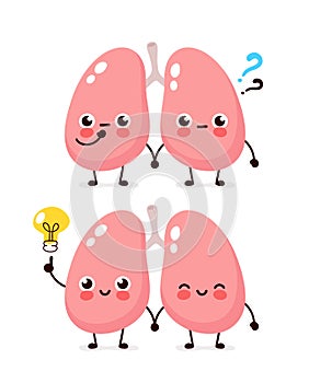 Cute lungs with question mark