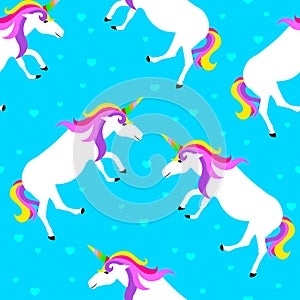 Cute magic Unicorn seamless pattern.