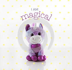 Cute Magical Unicorn with stars