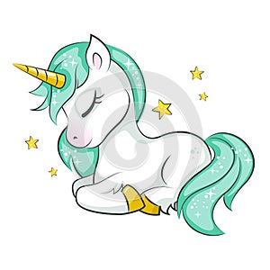 Lindo pequeno unicornio 