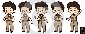 cute male thai teacher cartoon