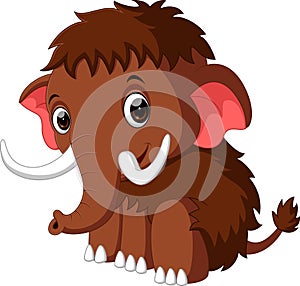 Cute mammoth cartoon