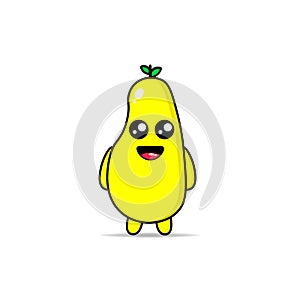 Cute mango illustration design mascot kawaii