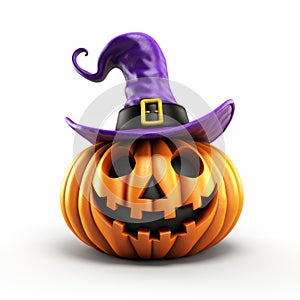 Cute Mardi Gras Jackolantern With Halloween Hat - 3d Render