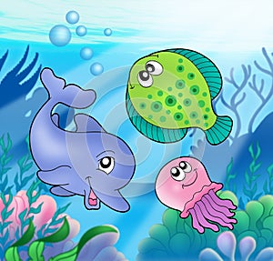 Cute marine animals