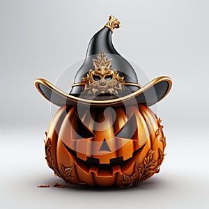 Cute Memorial Day Jackolantern 3d Render With Knight Hat