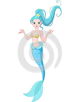 Cute Mermaid Presenting