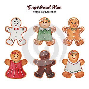 Cute Merry Christmas gingerbread cookies collection