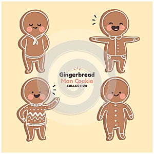 Cute Merry Christmas gingerbread cookies collection