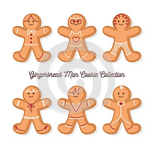 Cute Merry Christmas gingerbread cookies collection