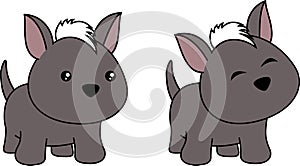 Cute mexican dog xoloitzcuintle cartoon set collection