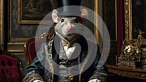 cute mice in buiseness, ai-generatet