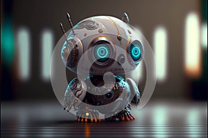 Cute mini robot, Generative AI
