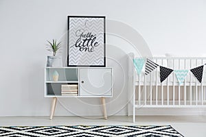 Cute minimalism in nursery photo