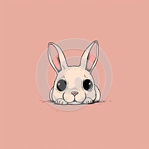 Cute Minimalist Rabbit Wallpaper With Surrealistic Touch photo