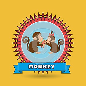 cute monkey design