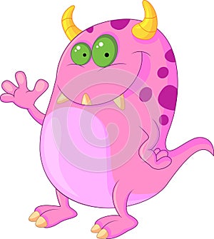 Cute monster cartoon photo