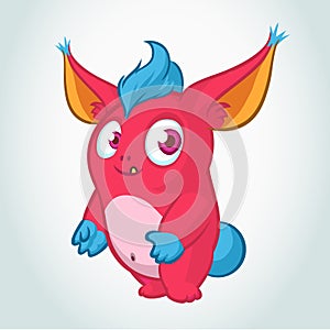 Cute monster cartoon. Vector illustration.