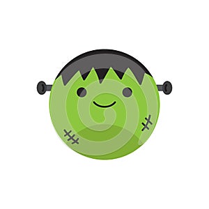 Cute monster round vector illustration icon