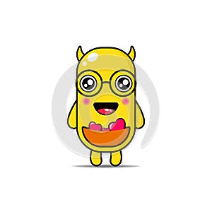 Cute monsters design mascot kawaii