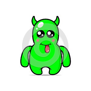 Cute monsters design mascot kawaii