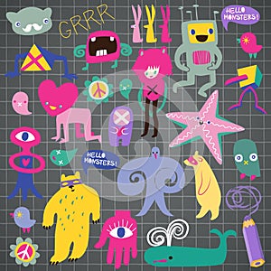 Cute monsters and freaks