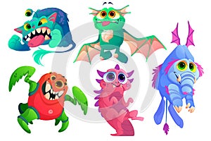 Cute monsters, funny alien animals