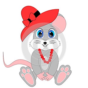 Cute mouse  cartoon illustration