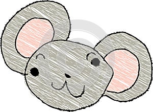 Cute Mouse like a childs graffiti