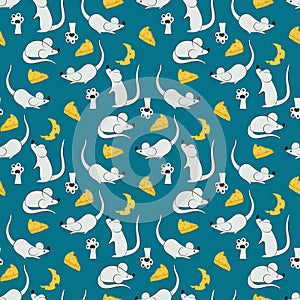 cute mouse seamless pattern