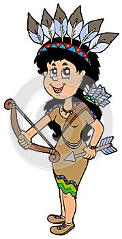 Cute Native American Indian girl