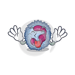 Cute neutrophil cell cartoon mascot style with Tongue out