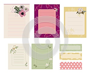 Cute note , Journaling cards element
