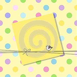 Cute Note Paper with Copy Space