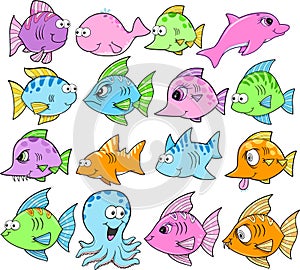 Cute Ocean Creatures Set