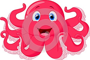 Roztomilý chobotnice návrh maľby 
