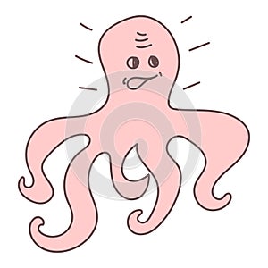 Cute octopus vector illustration element design