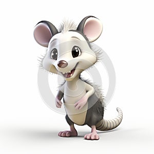 Cute Mouse In Limbo - 3d Rendered Cartoon Illustration