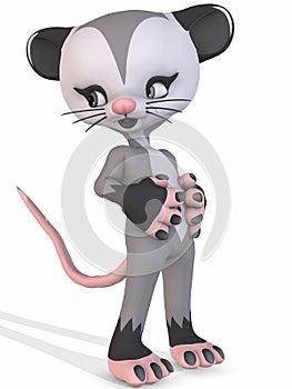 Cute Opossum - Toon Figure