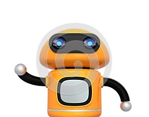 Cute orange robot