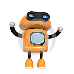 Cute orange robot