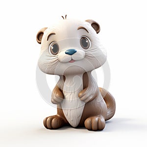 Cute Otter 3d Clay Render - Toy-like Proportions - 32k Uhd