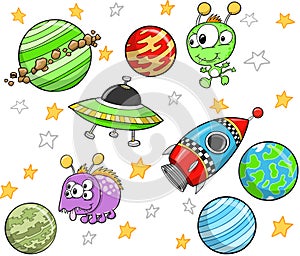 Cute outer Space Set