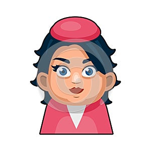 Cute overweight Girl Avatar Character. Young Woman Cartoon Style Userpic Icon